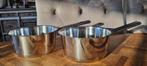 Vivo Villeroy&Boch 2 x RVS steelpannen ook voor inductie, Huis en Inrichting, Keuken | Potten en Pannen, Ophalen of Verzenden