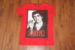 t-shirt rood scarface, Kleding | Heren, Ophalen of Verzenden, Gedragen, Maat 48/50 (M), Rood