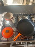 Le Creuset gietijzeren skillet mt 30 gebruikt izgst vintage, Huis en Inrichting, Keuken | Potten en Pannen, Ophalen, Gebruikt