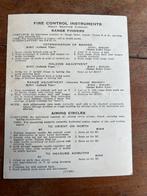 WO2 Amerikaans instructie kaart range finder m1 Aiming circl, Amerika, Verzenden