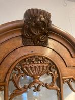 Schitterende klein antieke vitrinekast, 105 cm breed, H180cm, Ophalen of Verzenden