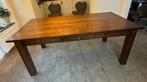 Massief eikenhouten eettafel 190x100cm | met lades, Ophalen, Gebruikt, Eikenhout, 50 tot 100 cm