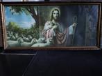 Antieke Prent met  Jezus  als goede herder, Antiek en Kunst, Ophalen