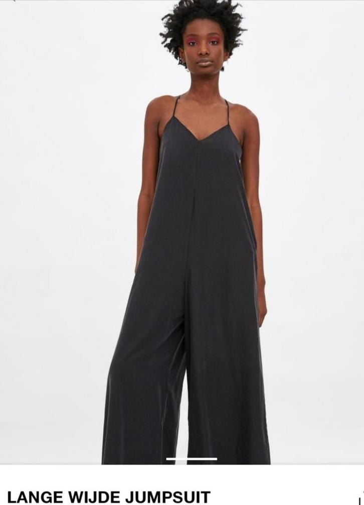 Zara nwe donkergrijze wijde jumpsuit salopette lyocell XS S, Kleding | Dames, Jumpsuits, Nieuw, Maat 36 (S), Grijs, Ophalen of Verzenden