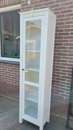 Witte Vitrinekast met Glazen Deur, Huis en Inrichting, Kasten | Vitrinekasten, Ophalen, Minder dan 50 cm, Modern, 150 tot 200 cm