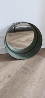 By boo ronde spiegel met groene rand, Huis en Inrichting, Woonaccessoires | Spiegels, Ophalen, Zo goed als nieuw, Rond