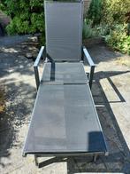 Ligbed aluminium textileen, Tuin en Terras, Ligbedden, Ophalen, Gebruikt, Aluminium, Verstelbaar