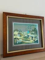 Ivo J. Cenkovcan foliekunst print 1982 – Lente in het dorp, Antiek en Kunst, Ophalen of Verzenden