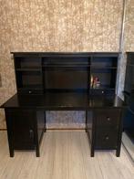 Ikea Hemnes bureau met opzetstuk - zwart, Ophalen, Gebruikt, Bureau