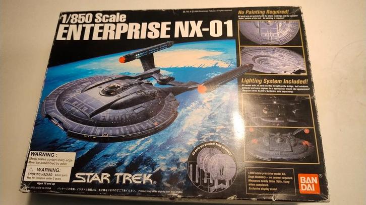 Bandai star trek enterprise nx 01 model kit modelbouw rare, Verzamelen, Film en Tv, Nieuw, Ophalen of Verzenden