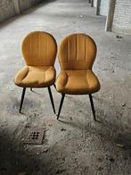 2 x design stoelen, spinpoot stoel, eetkamerstoel, Ophalen, Gebruikt, Zwart