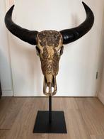 Decoratieve Buffelschedel op standaard, Ophalen, Zo goed als nieuw
