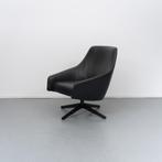 1x Montis Puk Low draai fauteuil zwart leder, Huis en Inrichting, Fauteuils, Niet ingevuld, Niet ingevuld, Leer, Ophalen of Verzenden