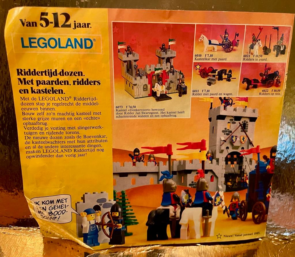 Vintage Lego Kasteel folder, Kinderen en Baby's, Speelgoed | Duplo en Lego, Ophalen of Verzenden, Gebruikt, Losse stenen, Lego