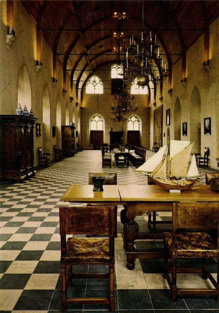 Middelburg, burgerzaal stadhuis - ongelopen, Verzamelen, Ansichtkaarten | Nederland, Ongelopen, Zeeland, Voor 1920, Ophalen of Verzenden