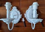 Set van twee Clayre & Eef brocante wandlampen, Ophalen of Verzenden, Zo goed als nieuw, Hout, Brocant, Landelijk