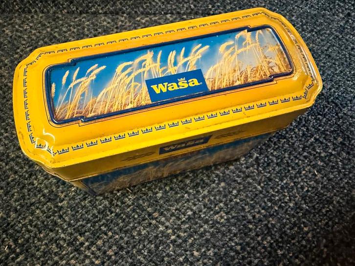 Wasa 1919 vintage blik trommel, Verzamelen, Blikken, Gebruikt, Koek(jes), Ophalen of Verzenden