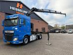 DAF XF 440 6X2 HIAB 19 ton/meter kraan Schuifschotel EURO 6, Auto's, Automaat, 435 pk, Euro 6, Blauw