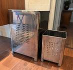 Metalen wasmand met prullenbak, Ophalen, Zo goed als nieuw, Metaal, Minder dan 50 cm