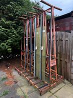 Glasbok dubbelzijdig (glasrek), Ophalen of Verzenden, Gebruikt, IJzer