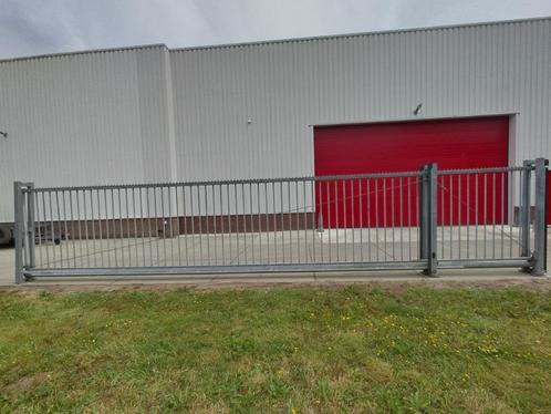 Vrijdragende (Elektrische) Schuifpoort Verzinkt 800x200, Tuin en Terras, Tuinhekken en Hekwerk, Gebruikt, Spijlenhekwerk, IJzer
