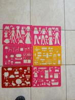 Leuke partij teken sjablonen stencils 17 stuks, Ophalen of Verzenden