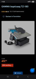 Tegelzaag machine op water, Ophalen