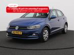 Volkswagen Polo 1.0 TSI Comfortline/ automaat/ zeer mooi!, Gebruikt, Blauw, Leder en Stof, Origineel Nederlands