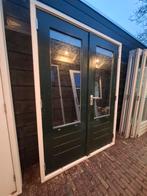 Openslaande tuindeuren dubbel glas deuren terrasdeuren pui, Ophalen, 120 cm of meer, 200 tot 215 cm, Glas