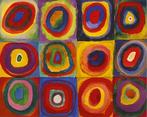 Wassily Kandinsky - Kleurenstudie - ArtPrint op Canvasdoek, Ophalen of Verzenden