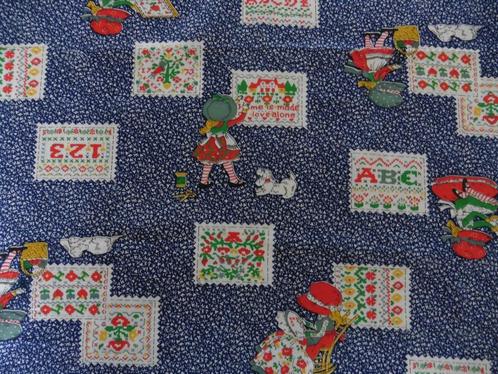 Stof NIEUW holly hobbie retro jaren 70 vintage 2 meter, Hobby en Vrije tijd, Stoffen en Lappen, Nieuw, Katoen, 120 cm of meer
