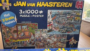 7 Jan van Haasteren puzzels (1000 en 1250 stukjes) beschikbaar voor biedingen