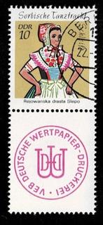 postzegel 1419 DDR Klederdracht Sorbie, Postzegels en Munten, Ophalen of Verzenden, DDR, Gestempeld