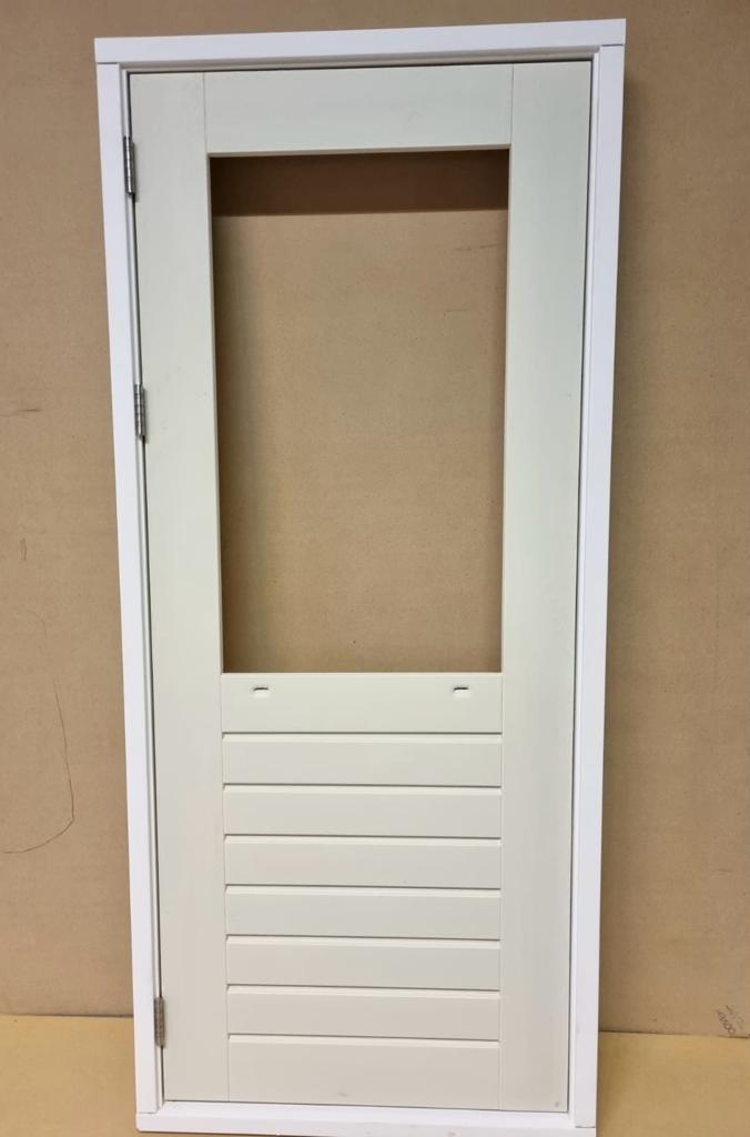 Meranti Achter / Balkon deur schuurdeur met kozijn HARDHOUT, Doe-het-zelf en Verbouw, Deuren en Horren, Nieuw, Buitendeur, Glas