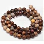 Streng Jaspis Petrified Wood edelsteen 8 mm kralen, Ophalen, Nieuw, Kraal