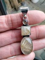 rutielkwarts kettinghanger, Sieraden, Tassen en Uiterlijk, Verzenden, Nieuw, Geel, Zilver