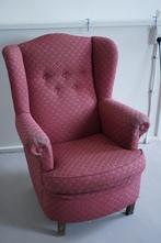 Fauteuil antiek rood gestoffeerd, Ophalen of Verzenden