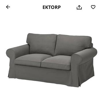 Grijze hoes voor Ektorp 2-zitsbank van IKEA beschikbaar voor biedingen