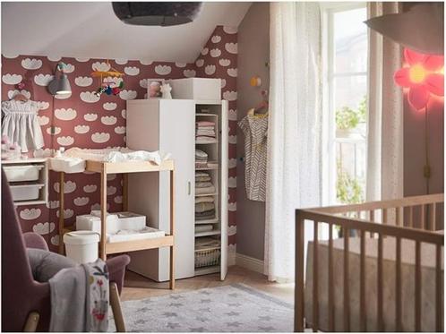 Commode luiertafel - echt hout Verschoontafel dubbel Ikea, Kinderen en Baby's, Kinderkamer | Commodes en Kasten, 50 tot 70 cm