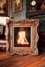 Abstract stijl naakte vrouw schilderij olieverf op doek, Antiek en Kunst, Kunst | Schilderijen | Abstract, Ophalen of Verzenden