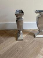 Chroom vazen 2 stuks, Huis en Inrichting, Ophalen, Overige materialen, Gebruikt, Overige kleuren