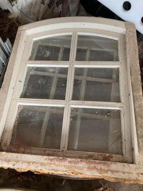 4 raamkozijnen hardhout, Doe-het-zelf en Verbouw, Glas en Ramen, Gebruikt, Gevelraam of Ruit, 80 tot 120 cm, 80 tot 120 cm, Ophalen