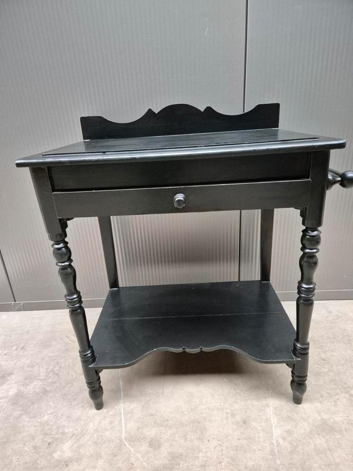 Zwart Sidetable / Commode / Haltafeltje, Huis en Inrichting, Tafels | Sidetables, Gebruikt, 25 tot 50 cm, Minder dan 50 cm, Rechthoekig