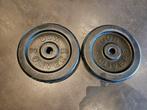 Bodypump gewichten 2x 10 kg, Ophalen of Verzenden, Gebruikt, Dumbbell