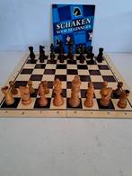 Houten schaakspel   -  Koning 9 cm + schaakboek, Hobby en Vrije tijd, Gezelschapsspellen | Bordspellen, Ophalen of Verzenden