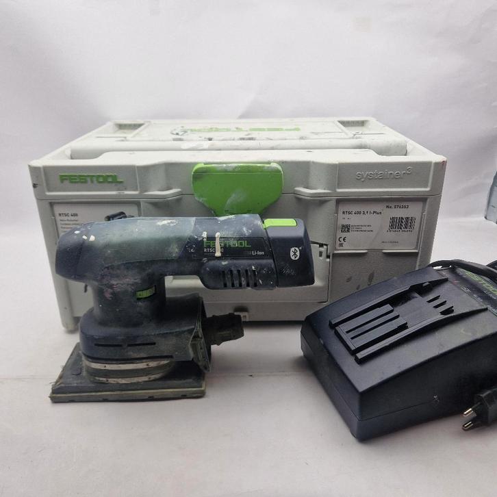 Festool RTSC 400 schuurmachine 18V Incl 2 accu's en lader, Doe-het-zelf en Verbouw, Gereedschap | Schuurmachines, Vlakschuurmachine