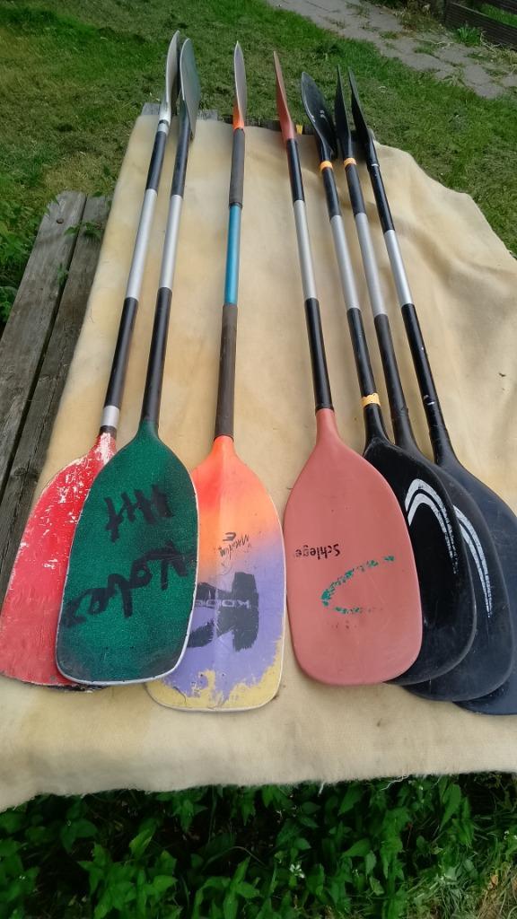 Schlegel kayak peddels en Prijon Spat zeilen NOG ENKELEN, Watersport en Boten, Kajaks, Gebruikt, 1-persoons, Ophalen
