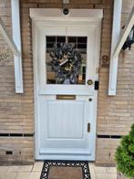 Voordeur buitendeur hardhout met glas in lood, 215 cm of meer, Hout, Ophalen, 100 tot 120 cm