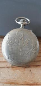 Mooi bewerkte antieke zakhorloge argentan  - loopt ., Ophalen of Verzenden