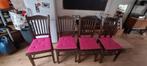 Vier stevige eetkamerstoelen in koloniale stijl, Antiek en Kunst, Antiek | Meubels | Stoelen en Banken, Ophalen